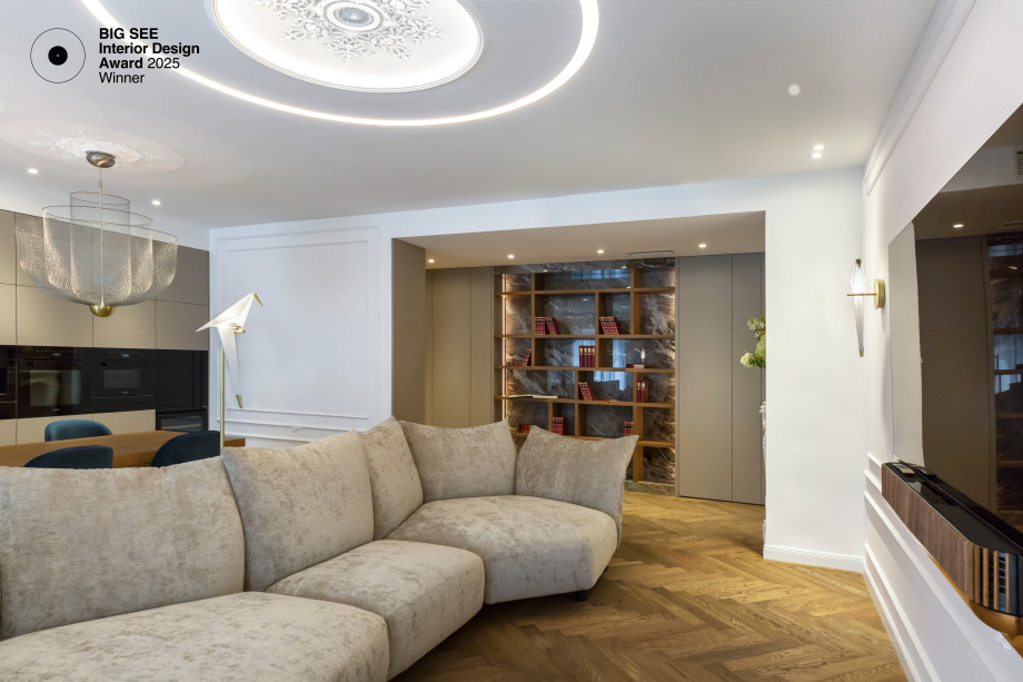 timeless-glow-living-room-sofa-bookshelf